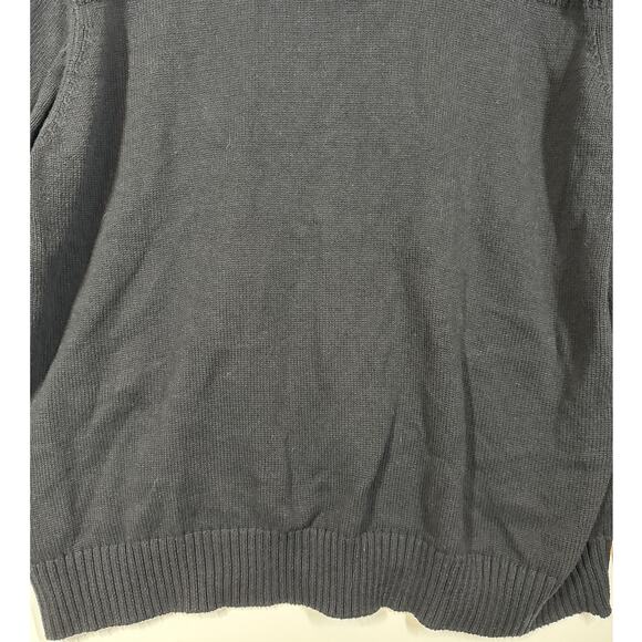 Coleman Outdoor Men’s 1/4 Zip Cotton Knit Sweater Faux Fur Collar Black Size XXL - Picture 8 of 10